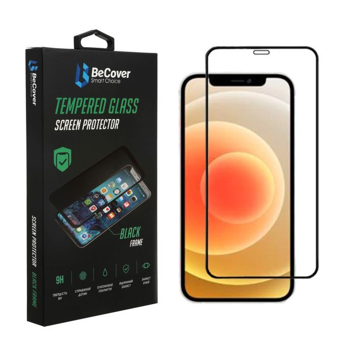 Стекло защитное BeCover Apple iPhone 14 Black Фото
