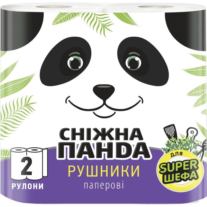 Бумажные полотенца Сніжна Панда 2 шари 2 рулони Фото