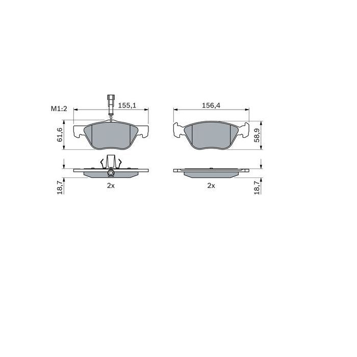 Тормозные колодки Bosch 0 986 494 004 Фото