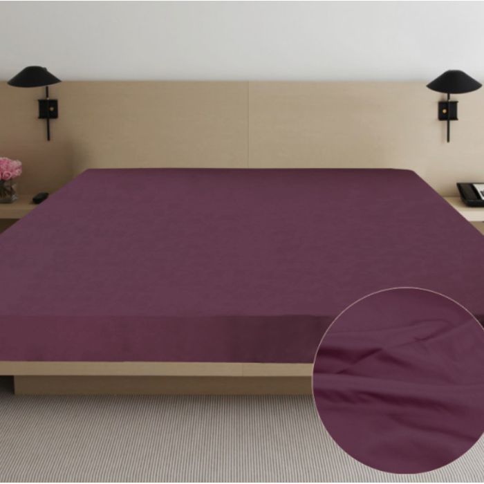 Простынь Ярослав сатин 06 вишневый 220х240 Фото