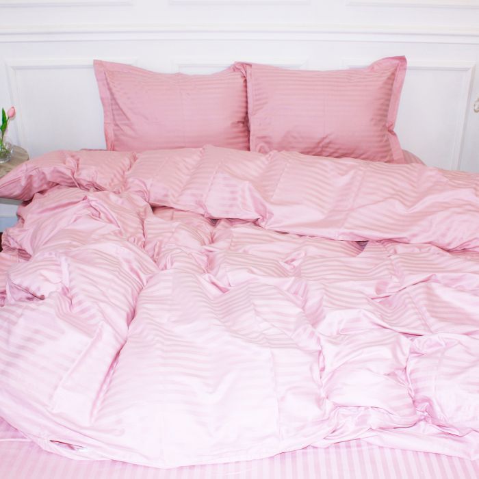 Пододеяльник MirSon Satin Stripe 30-0007 Pink 160х220 см Фото