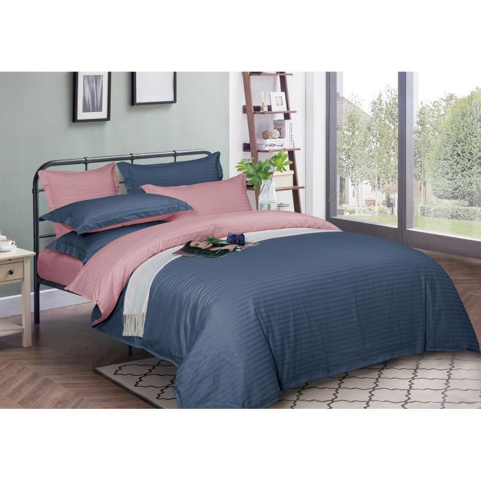 Пододеяльник MirSon Satin Stripe 30-0020 + 30-0007 Edarin 175х210 см Фото