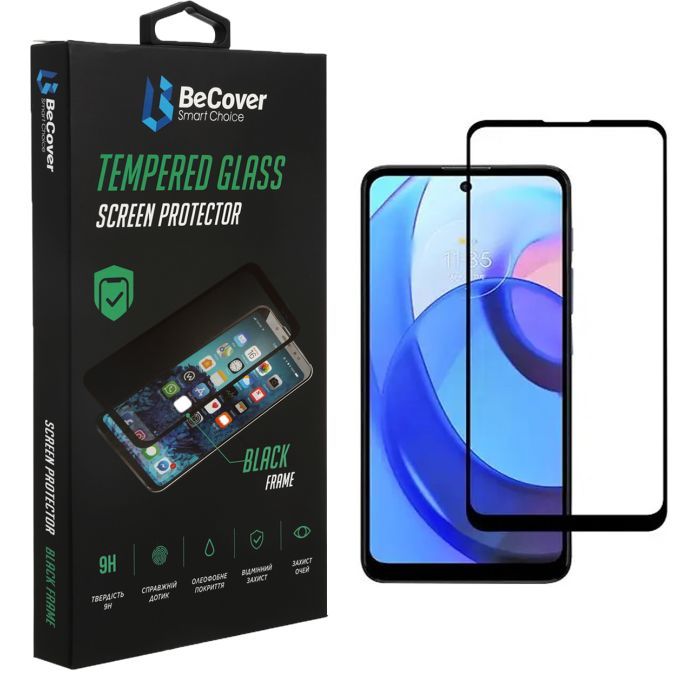 Стекло защитное BeCover Motorola Moto G22 Black Фото