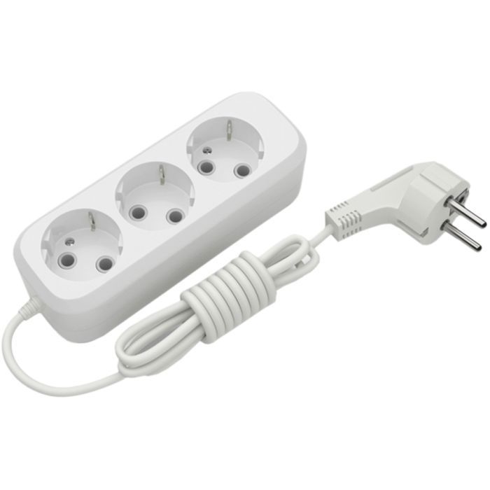 Сетевой удлинитель Electrum C-ES-1791 2.0m, 3 роз, white Фото
