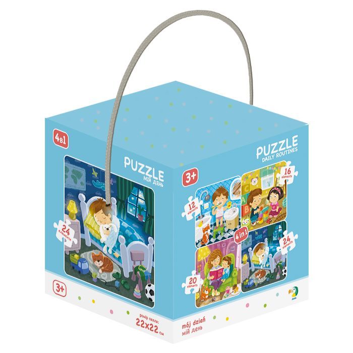 Пазл DoDo 4 в 1 Мой день Фото