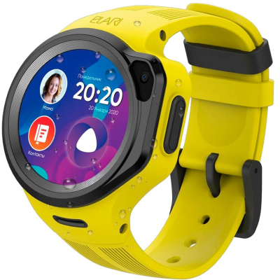 Смарт-часы Elari KidPhone 4G Round Yellow Фото