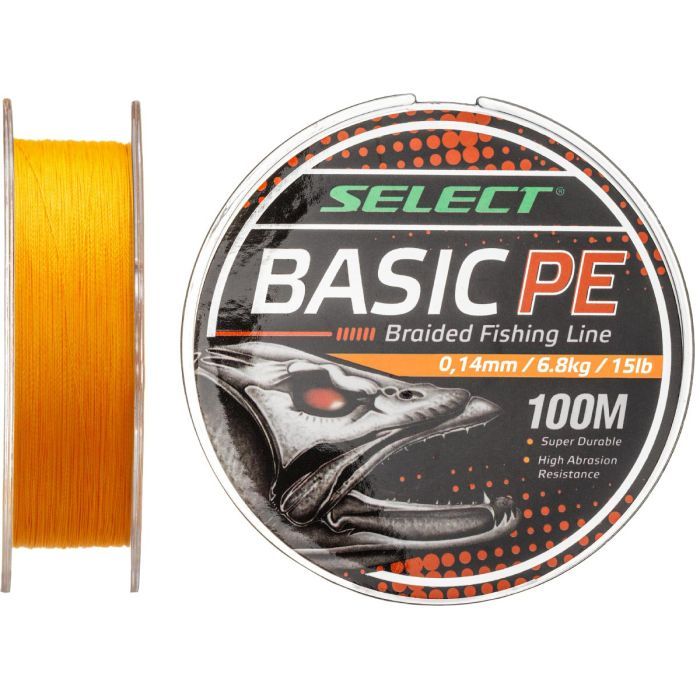 Шнур Select Basic PE 100m Помаранч 0.08mm 8lb/4kg Фото