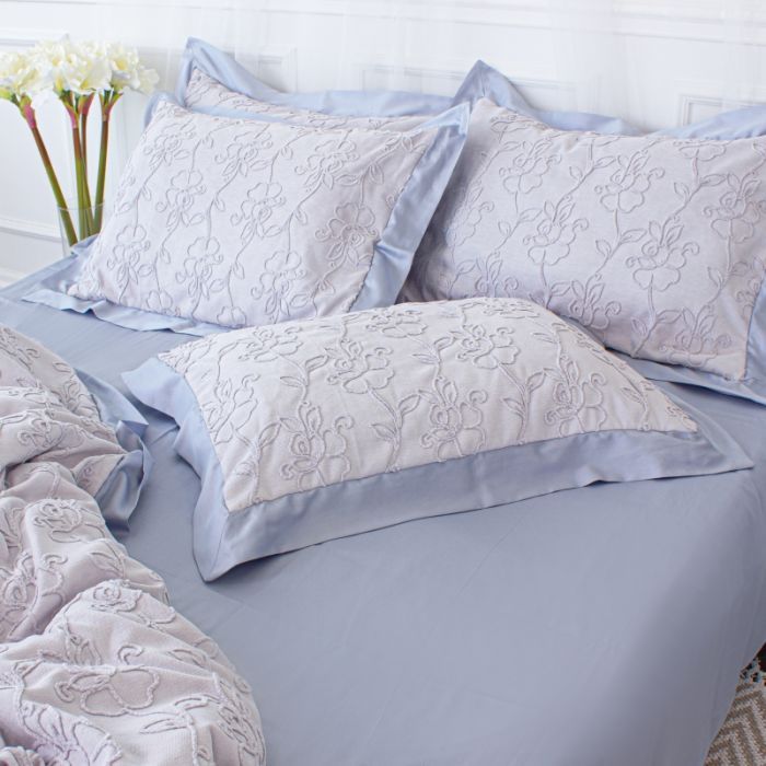 Постельное белье MirSon Pique Cotton Gray depth семейный евро Фото