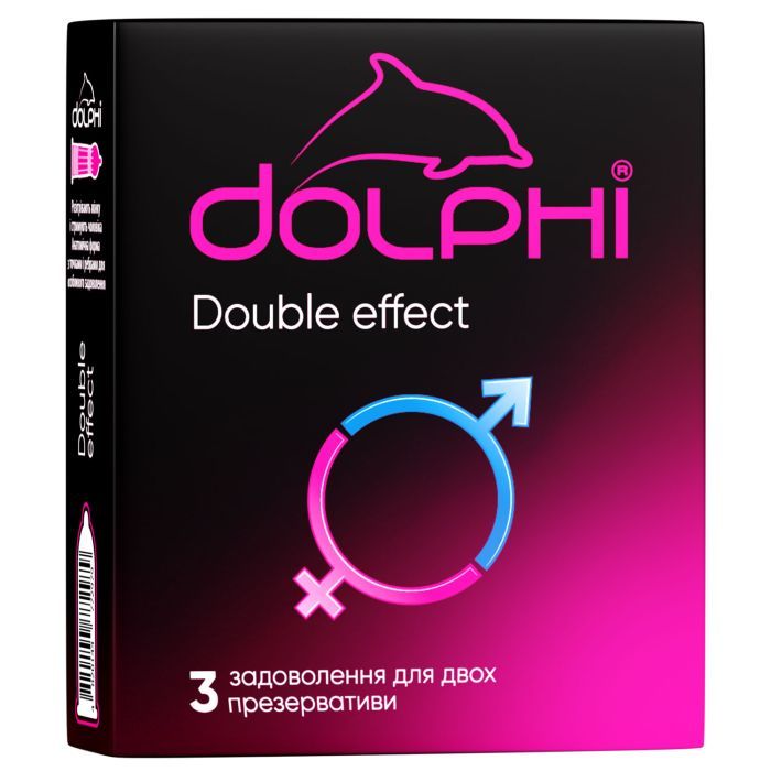 Презервативы Dolphi Double Effect 3 шт. Фото