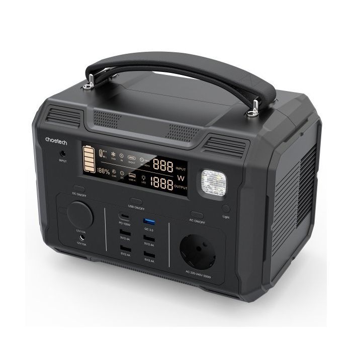 Зарядная станция Choetech BS004-EU-BK, 500W Фото