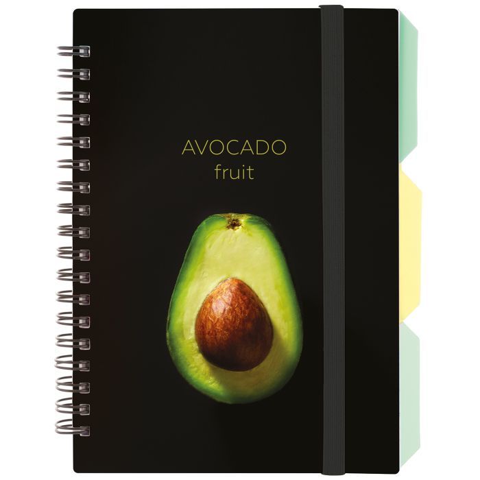 Блокнот Optima Avocado B6 з розділювачами 100 аркушів, клітинка Фото