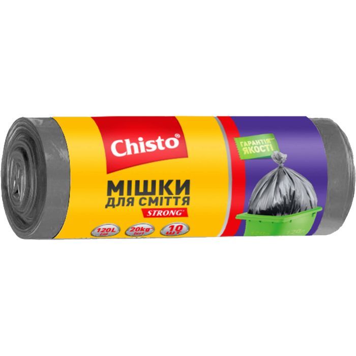 Пакеты для мусора Chisto Strong 120 л 10 шт. Фото