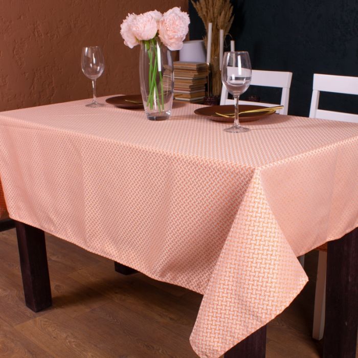 Скатерть MirSon Жаккард №302 Jacquard Orange 140x180 см Фото
