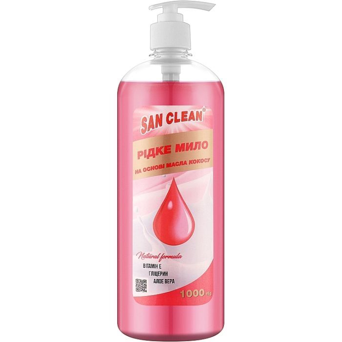 Жидкое мыло San Clean Розовое 1000 г Фото