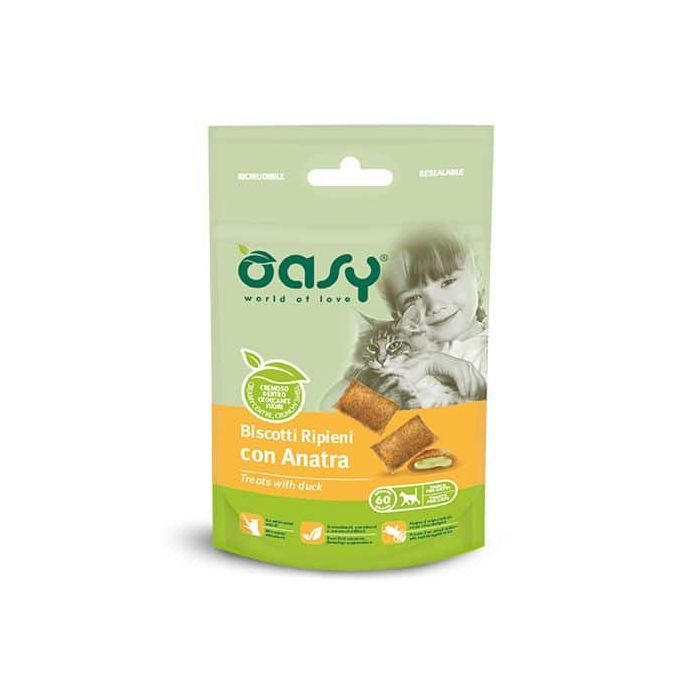 Лакомство для котов OASY TREATS с уткой 60 г Фото