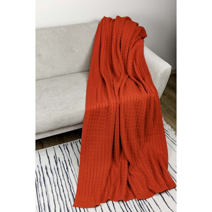 Плед Прованс Happy Fall Kosa Оранжевый 130х170 см Фото