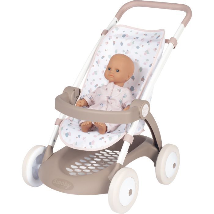 Коляска для кукол Smoby Baby Nurse Прогулянка з кошиком Рожева пудра Фото
