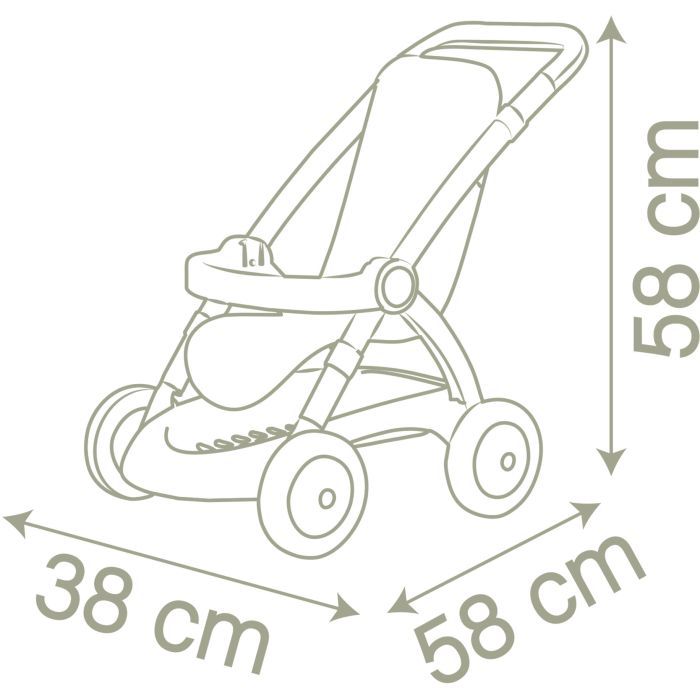 Коляска для кукол Smoby Baby Nurse Прогулянка з кошиком Рожева пудра Фото 2