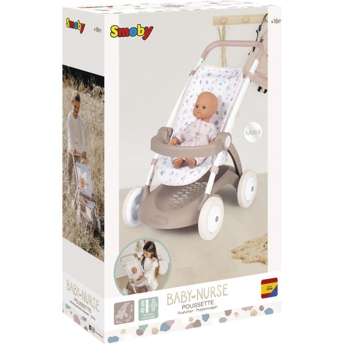 Коляска для кукол Smoby Baby Nurse Прогулянка з кошиком Рожева пудра Фото 3