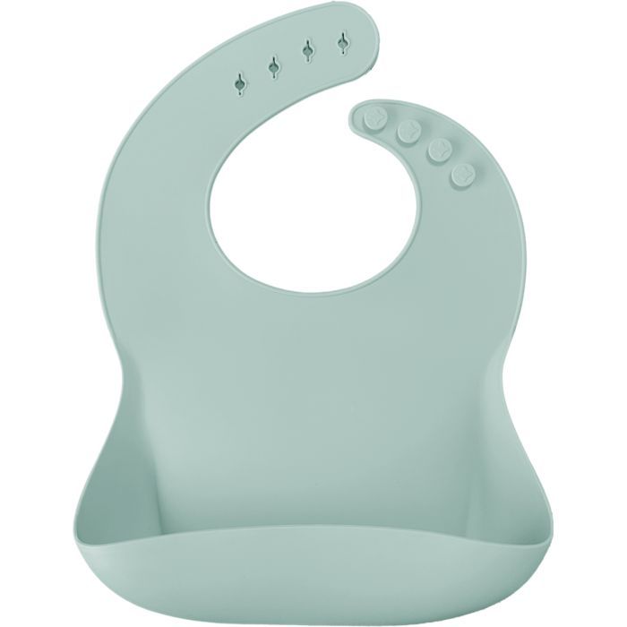 Нагрудничек MinikOiOi Basics-Bib силіконовий 100 (River Green) Фото