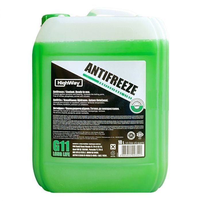 Антифриз HighWay -40 LONG LIFE G11 зелений 10кг Фото