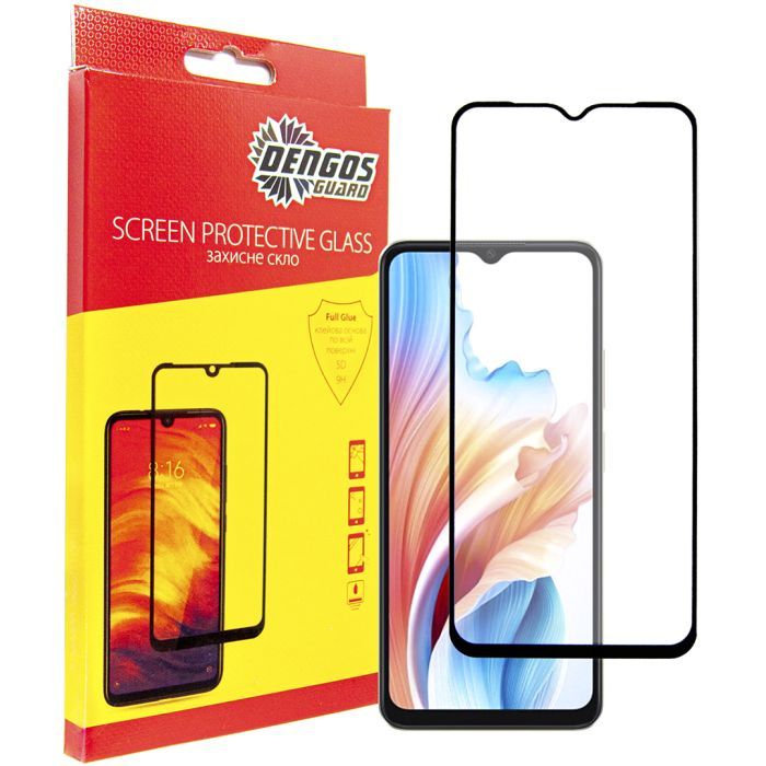 Стекло защитное Dengos Oppo A18 (black) Фото