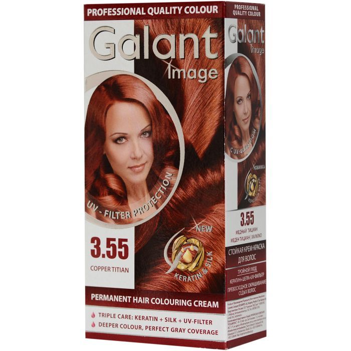 Краска для волос Galant Image 3.55 - Медный тициан Фото