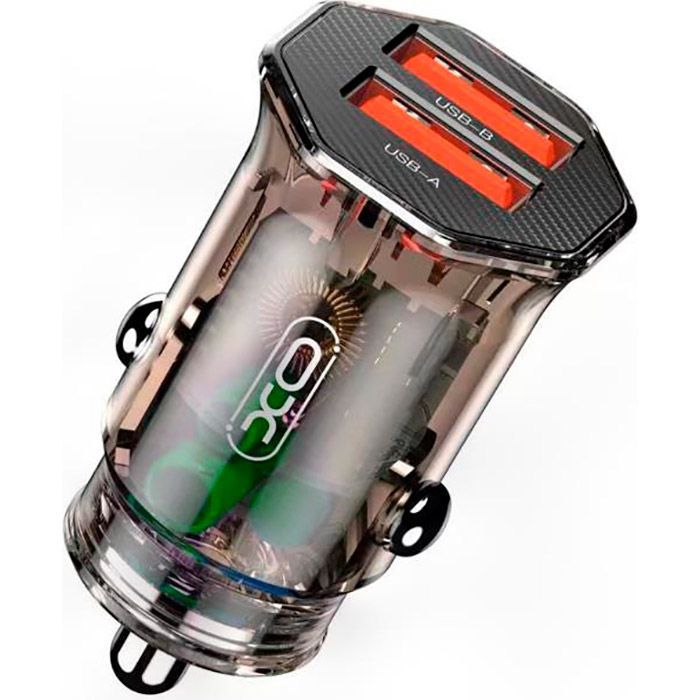 Зарядное устройство XO CC49 2USB 2.4A (Black/Brown) Фото