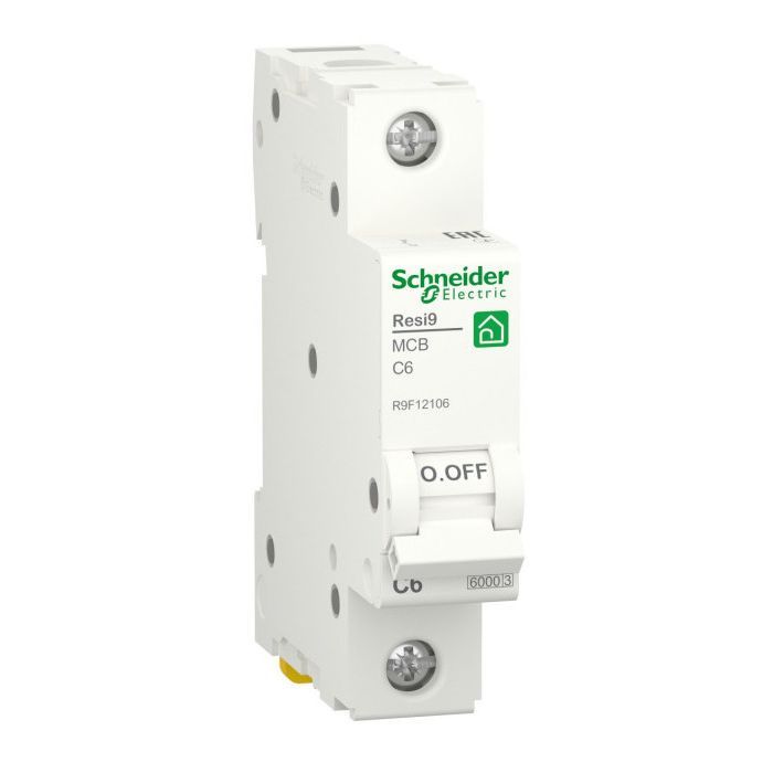 Автоматический выключатель Schneider Electric RESI9 6kA 1P 6A C Фото