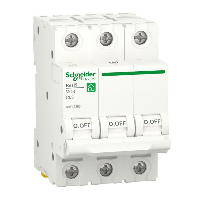 Автоматический выключатель Schneider Electric RESI9 6kA 3P 63A C Фото