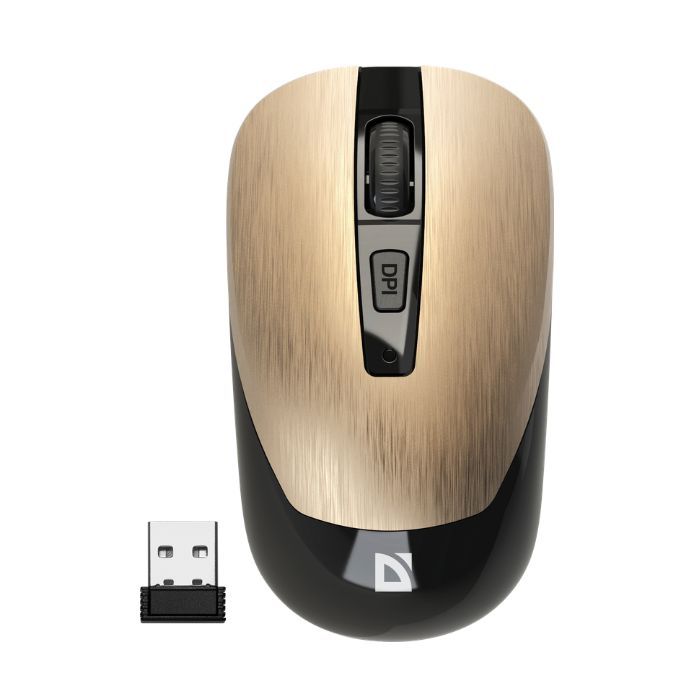 Мышка Defender Wave MM-995 Silent Wireless Gold Фото