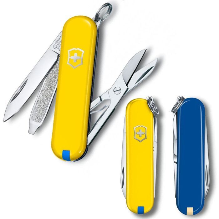 Нож Victorinox Classic SD Ukraine Жовто-синій Фото