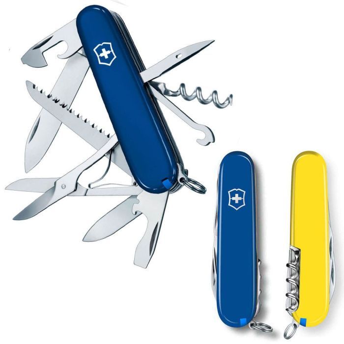 Нож Victorinox Huntsman Ukraine 91 мм Синьо-жовтий Фото