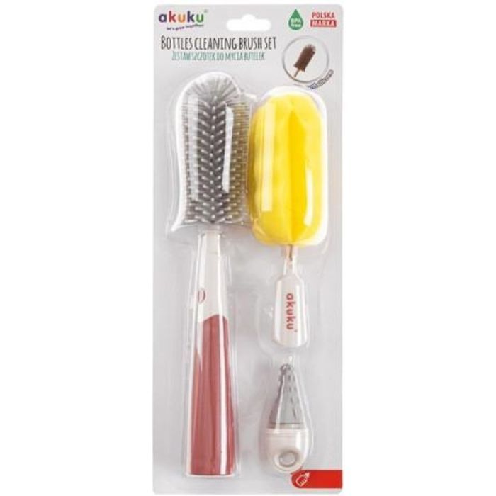 Щеточка для мытья бутылочек Akuku набор Фото