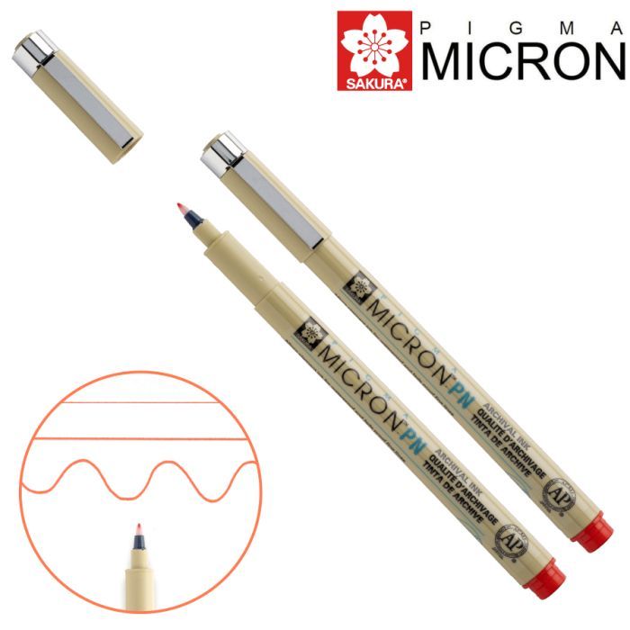 Лайнер Sakura PIGMA MICRON PN Красный (0.4-0.5мм) Фото