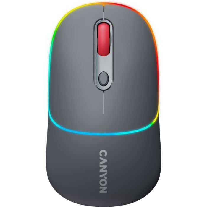 Мышка Canyon MW-22 Dual Band RGB Wireless Dark Grey Фото