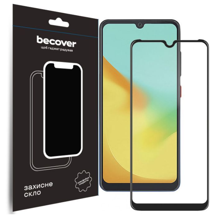 Стекло защитное BeCover ZTE Blade A54 Black Фото