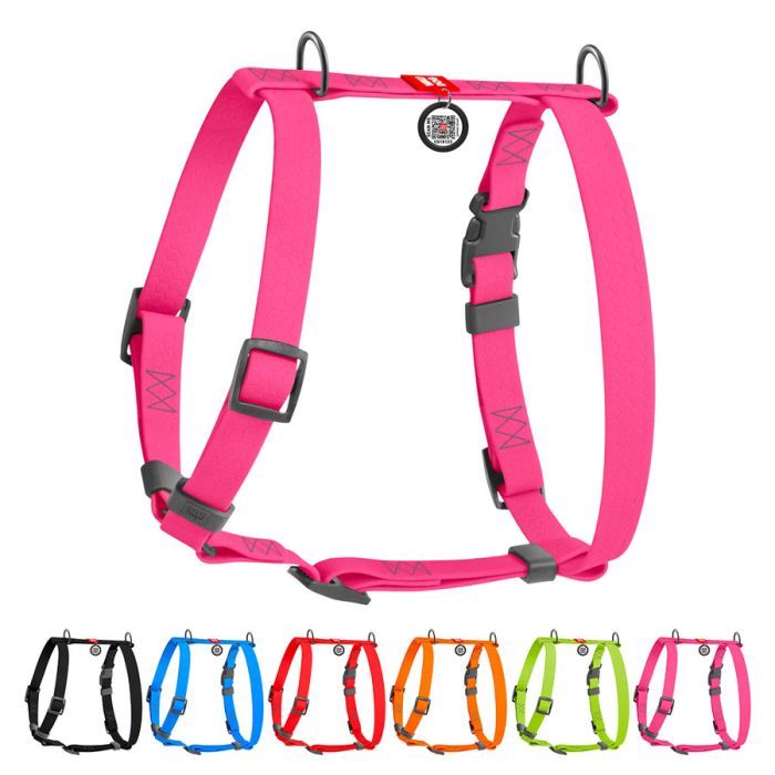 Шлей для собак WAUDOG Waterproof Н-образная анатомическая L розовая Фото