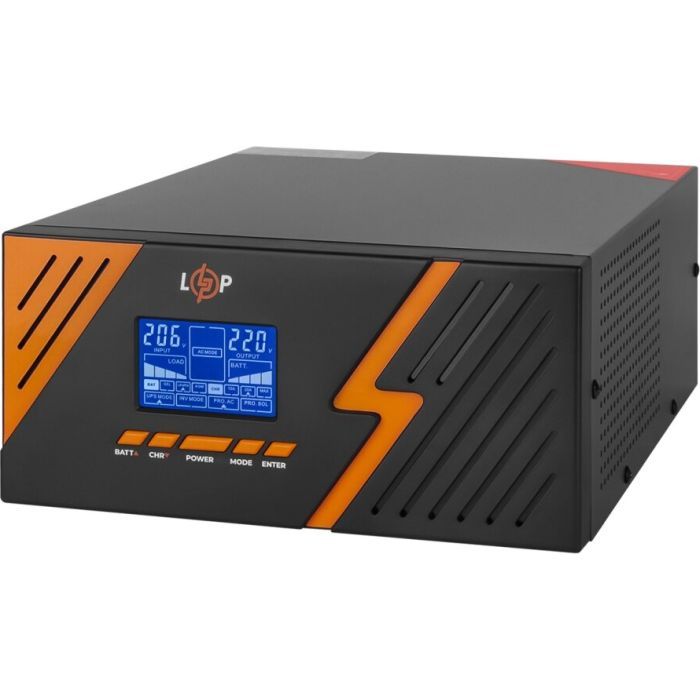 Источник бесперебойного питания LogicPower LPM - PSW-1500VA, 1050W, Black Фото