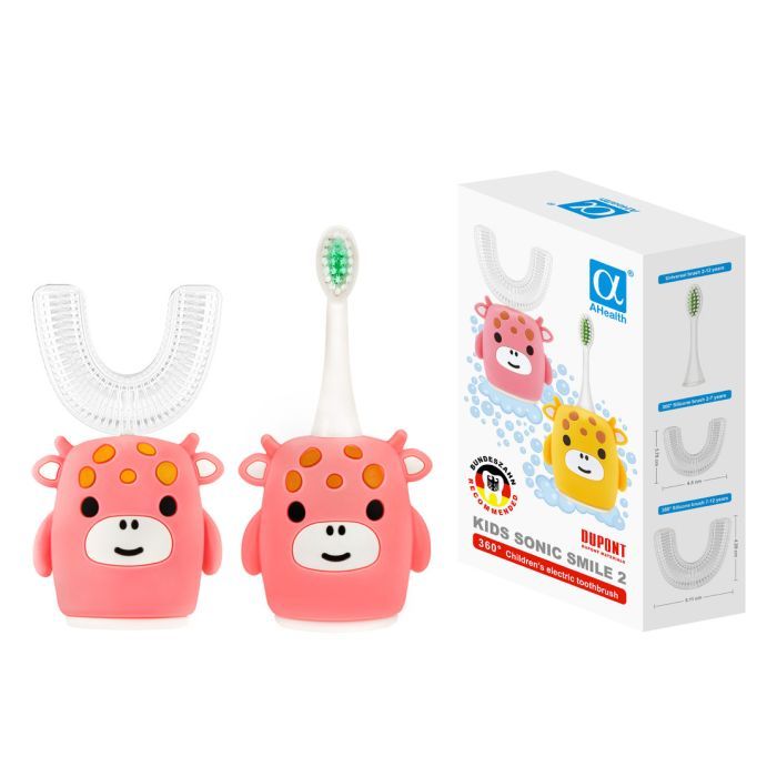 Электрическая зубная щетка AHealth KIDS SONIC SMILE 2 Pink Фото