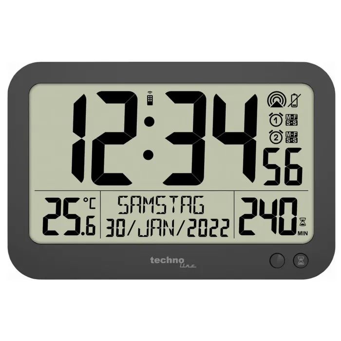 Настенные часы Technoline WS8026 Black Фото