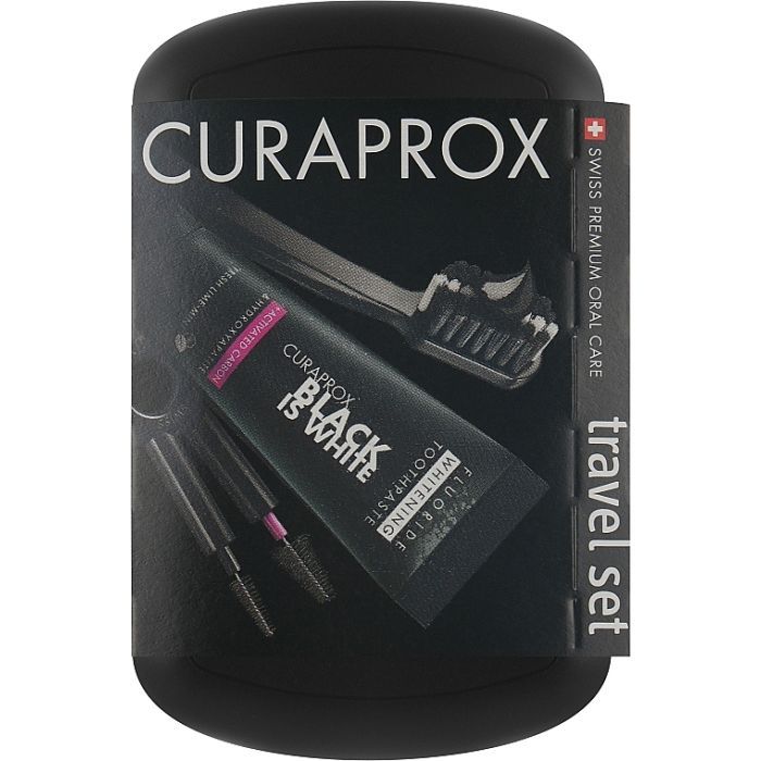 Набор косметики Curaprox Black is White Дорожній гігієнічний Фото