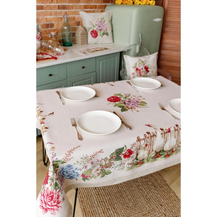 Скатерть Прованс гобеленовая Гуси 135х180 см Фото