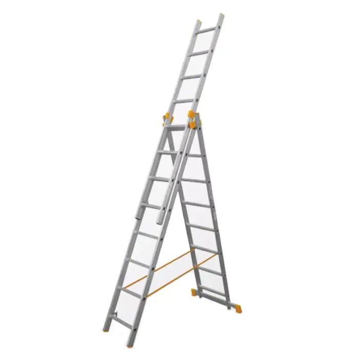 Лестница BUDFIX универсальная трехсекционная 01411, 3х11 Фото