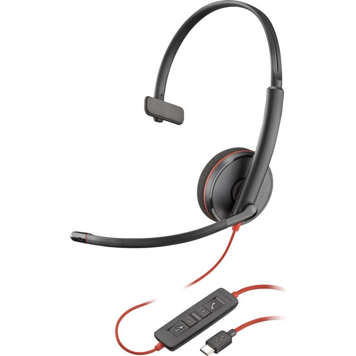 Наушники Poly BlackWire C3210 USB-C HS Mono Фото