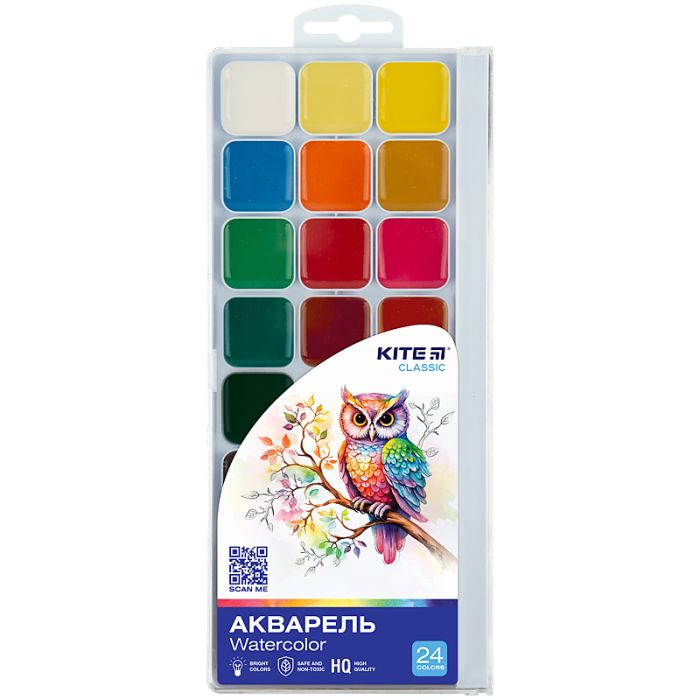 Акварельные краски Kite Classic, 24 цвета Фото
