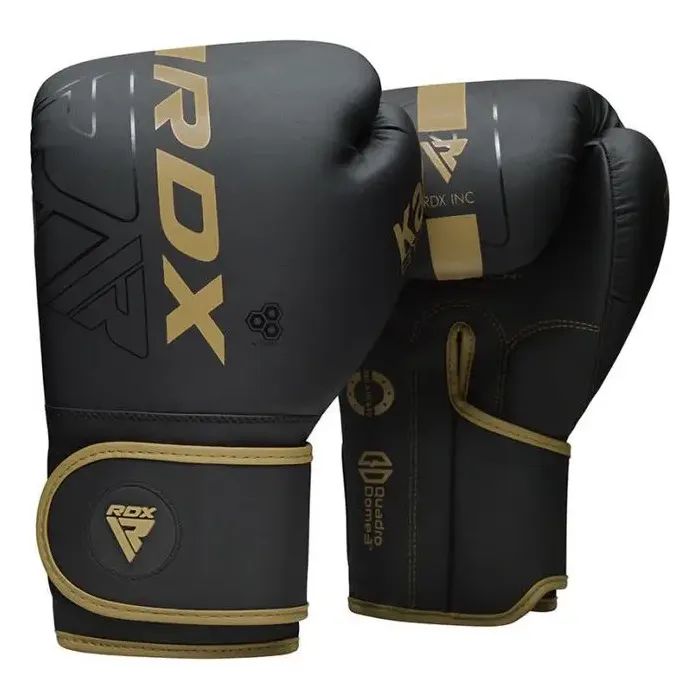 Боксерские перчатки RDX F6 Kara Matte Golden 16 унцій Фото