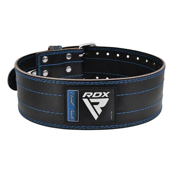Атлетический пояс RDX для пауерліфтингу RD1 шкіряний Blue XL Фото