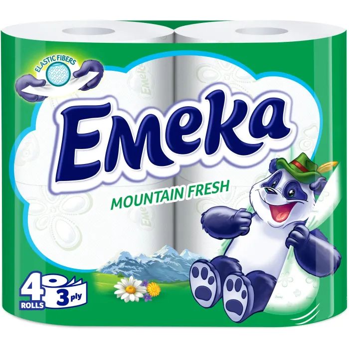 Туалетная бумага Emeka Mountain Fresh 3 шари 4 рулони Фото