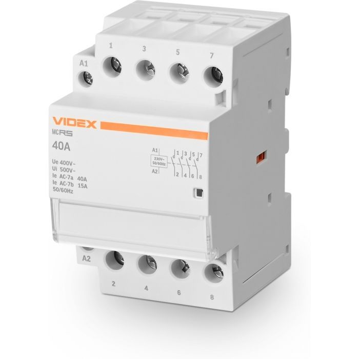 Контактор Videx 4п 40А 4НВ VF-RS-MC4O-40 RESIST Фото